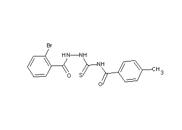 N-{[2-(2-bromobenzoyl)hydrazino]carbonothioyl}-4-methylbenzamide - Click Image to Close