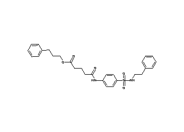 3-phenylpropyl 5-oxo-5-[(4-{[(2-phenylethyl)amino]sulfonyl}phenyl)amino]pentanoate - Click Image to Close