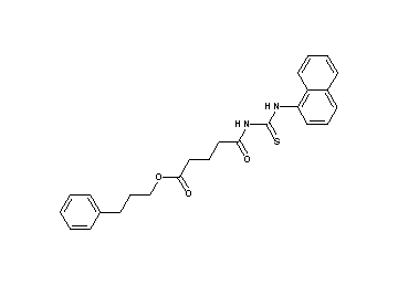3-phenylpropyl 5-{[(1-naphthylamino)carbonothioyl]amino}-5-oxopentanoate - Click Image to Close