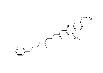 3-phenylpropyl 5-({[(2,5-dimethoxyphenyl)amino]carbonothioyl}amino)-5-oxopentanoate - Click Image to Close