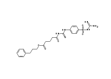 3-phenylpropyl 5-[({[4-({[amino(imino)methyl]amino}sulfonyl)phenyl]amino}carbonothioyl)amino]-5-oxopentanoate - Click Image to Close