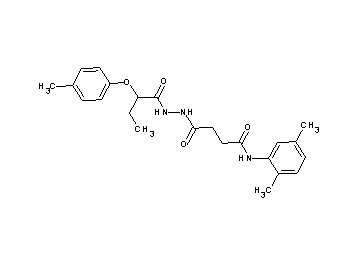 N-(2,5-dimethylphenyl)-4-{2-[2-(4-methylphenoxy)butanoyl]hydrazino}-4-oxobutanamide - Click Image to Close