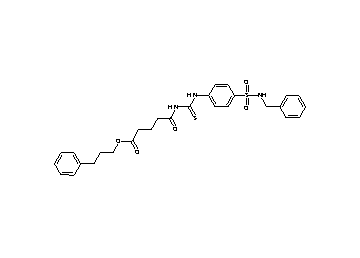 3-phenylpropyl 5-{[({4-[(benzylamino)sulfonyl]phenyl}amino)carbonothioyl]amino}-5-oxopentanoate - Click Image to Close