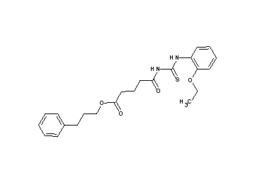 3-phenylpropyl 5-({[(2-ethoxyphenyl)amino]carbonothioyl}amino)-5-oxopentanoate - Click Image to Close