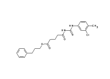 3-phenylpropyl 5-({[(3-chloro-4-methylphenyl)amino]carbonothioyl}amino)-5-oxopentanoate - Click Image to Close