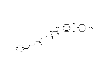 3-phenylpropyl 5-{[({4-[(4-methyl-1-piperidinyl)sulfonyl]phenyl}amino)carbonothioyl]amino}-5-oxopentanoate - Click Image to Close