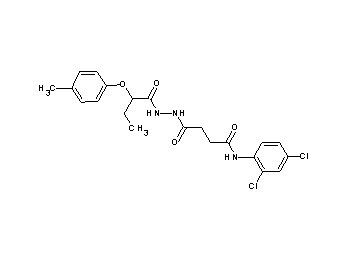 N-(2,4-dichlorophenyl)-4-{2-[2-(4-methylphenoxy)butanoyl]hydrazino}-4-oxobutanamide - Click Image to Close