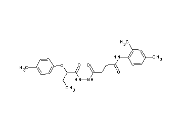 N-(2,4-dimethylphenyl)-4-{2-[2-(4-methylphenoxy)butanoyl]hydrazino}-4-oxobutanamide - Click Image to Close