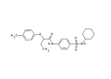N-{4-[(cyclohexylamino)sulfonyl]phenyl}-2-(4-methylphenoxy)butanamide - Click Image to Close