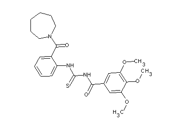 N-({[2-(1-azepanylcarbonyl)phenyl]amino}carbonothioyl)-3,4,5-trimethoxybenzamide - Click Image to Close