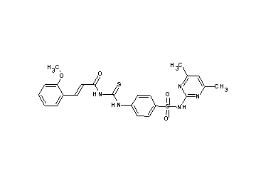 N-{[(4-{[(4,6-dimethyl-2-pyrimidinyl)amino]sulfonyl}phenyl)amino]carbonothioyl}-3-(2-methoxyphenyl)acrylamide - Click Image to Close