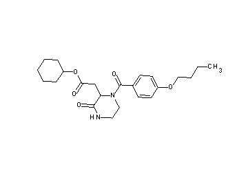 cyclohexyl [1-(4-butoxybenzoyl)-3-oxo-2-piperazinyl]acetate - Click Image to Close