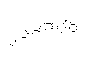 2-methoxyethyl 4-[({2-[2-(2-naphthyloxy)propanoyl]hydrazino}carbonothioyl)amino]-4-oxobutanoate - Click Image to Close