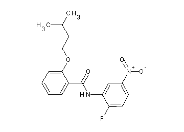 N-(2-fluoro-5-nitrophenyl)-2-(3-methylbutoxy)benzamide - Click Image to Close