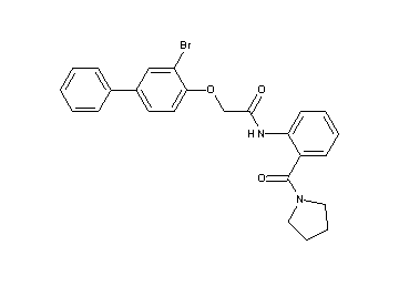 2-[(3-bromo-4-biphenylyl)oxy]-N-[2-(1-pyrrolidinylcarbonyl)phenyl]acetamide - Click Image to Close