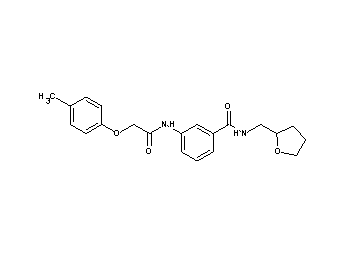 3-{[(4-methylphenoxy)acetyl]amino}-N-(tetrahydro-2-furanylmethyl)benzamide - Click Image to Close