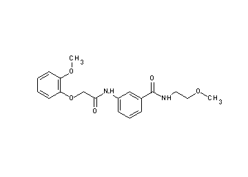 N-(2-methoxyethyl)-3-{[(2-methoxyphenoxy)acetyl]amino}benzamide - Click Image to Close