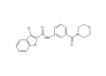 3-chloro-N-[3-(4-morpholinylcarbonyl)phenyl]-1-benzothiophene-2-carboxamide - Click Image to Close