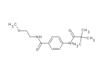 4-[(2,2-dimethylpropanoyl)amino]-N-(2-methoxyethyl)benzamide - Click Image to Close