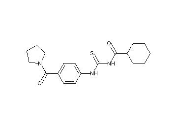 N-({[4-(1-pyrrolidinylcarbonyl)phenyl]amino}carbonothioyl)cyclohexanecarboxamide - Click Image to Close