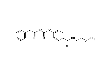 N-(2-methoxyethyl)-4-({[(phenylacetyl)amino]carbonothioyl}amino)benzamide - Click Image to Close