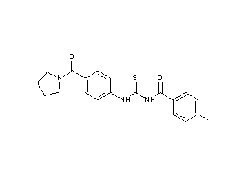 4-fluoro-N-({[4-(1-pyrrolidinylcarbonyl)phenyl]amino}carbonothioyl)benzamide - Click Image to Close
