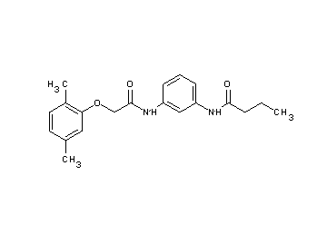 N-(3-{[2-(2,5-dimethylphenoxy)acetyl]amino}phenyl)butanamide - Click Image to Close