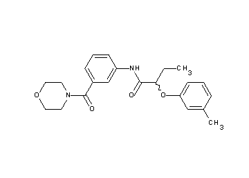 2-(3-methylphenoxy)-N-[3-(4-morpholinylcarbonyl)phenyl]butanamide - Click Image to Close