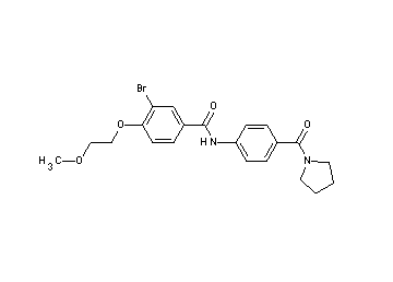 3-bromo-4-(2-methoxyethoxy)-N-[4-(1-pyrrolidinylcarbonyl)phenyl]benzamide - Click Image to Close