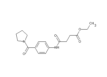 ethyl 4-oxo-4-{[4-(1-pyrrolidinylcarbonyl)phenyl]amino}butanoate - Click Image to Close
