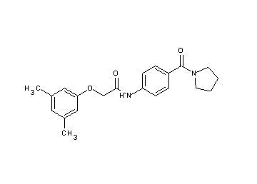 2-(3,5-dimethylphenoxy)-N-[4-(1-pyrrolidinylcarbonyl)phenyl]acetamide