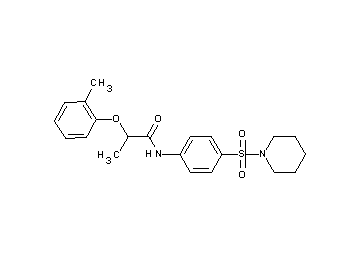 2-(2-methylphenoxy)-N-[4-(1-piperidinylsulfonyl)phenyl]propanamide - Click Image to Close