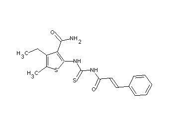2-{[(cinnamoylamino)carbonothioyl]amino}-4-ethyl-5-methyl-3-thiophenecarboxamide