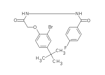 N'-[(2-bromo-4-tert-butylphenoxy)acetyl]-4-fluorobenzohydrazide