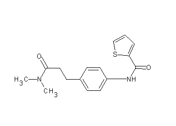 N-{4-[3-(dimethylamino)-3-oxopropyl]phenyl}-2-thiophenecarboxamide - Click Image to Close