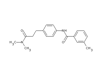 N-{4-[3-(dimethylamino)-3-oxopropyl]phenyl}-3-methylbenzamide - Click Image to Close