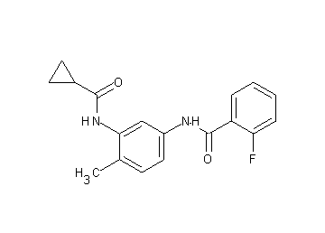 N-{3-[(cyclopropylcarbonyl)amino]-4-methylphenyl}-2-fluorobenzamide - Click Image to Close