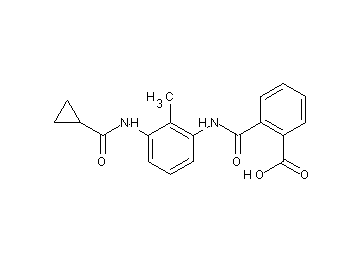2-[({3-[(cyclopropylcarbonyl)amino]-2-methylphenyl}amino)carbonyl]benzoic acid