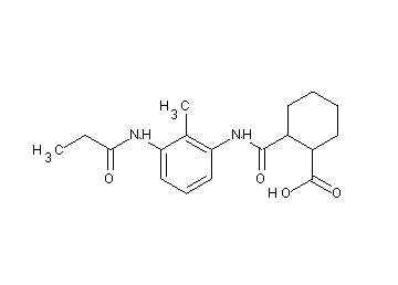 2-({[2-methyl-3-(propionylamino)phenyl]amino}carbonyl)cyclohexanecarboxylic acid