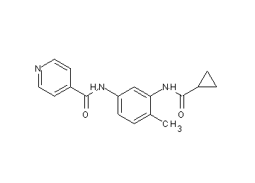 N-{3-[(cyclopropylcarbonyl)amino]-4-methylphenyl}isonicotinamide - Click Image to Close