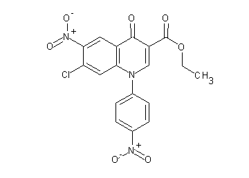 ethyl 7-chloro-6-nitro-1-(4-nitrophenyl)-4-oxo-1,4-dihydro-3-quinolinecarboxylate - Click Image to Close