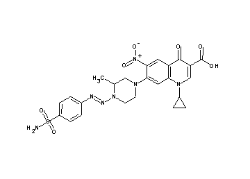 7-(4-{[4-(aminosulfonyl)phenyl]diazenyl}-3-methyl-1-piperazinyl)-1-cyclopropyl-6-nitro-4-oxo-1,4-dihydro-3-quinolinecarboxyli - Click Image to Close