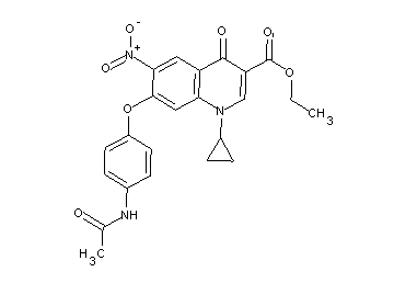 ethyl 7-[4-(acetylamino)phenoxy]-1-cyclopropyl-6-nitro-4-oxo-1,4-dihydro-3-quinolinecarboxylate - Click Image to Close