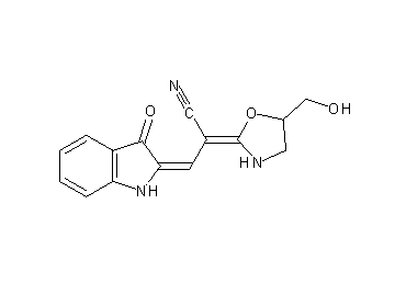 2-[5-(hydroxymethyl)-1,3-oxazolidin-2-ylidene]-3-(3-oxo-1,3-dihydro-2H-indol-2-ylidene)propanenitrile - Click Image to Close