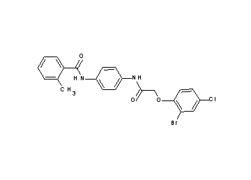 N-(4-{[(2-bromo-4-chlorophenoxy)acetyl]amino}phenyl)-2-methylbenzamide - Click Image to Close