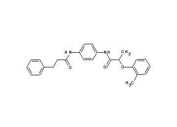 2-(2-methylphenoxy)-N-{4-[(3-phenylpropanoyl)amino]phenyl}propanamide - Click Image to Close