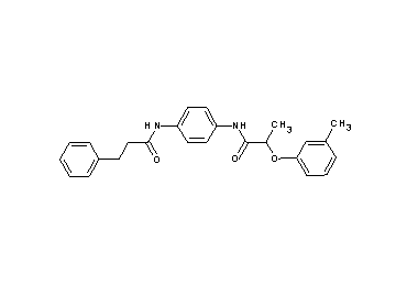 2-(3-methylphenoxy)-N-{4-[(3-phenylpropanoyl)amino]phenyl}propanamide - Click Image to Close