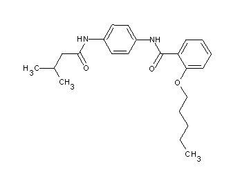 N-{4-[(3-methylbutanoyl)amino]phenyl}-2-(pentyloxy)benzamide - Click Image to Close
