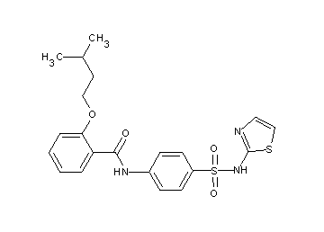 2-(3-methylbutoxy)-N-{4-[(1,3-thiazol-2-ylamino)sulfonyl]phenyl}benzamide - Click Image to Close