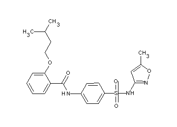 2-(3-methylbutoxy)-N-(4-{[(5-methyl-3-isoxazolyl)amino]sulfonyl}phenyl)benzamide - Click Image to Close
